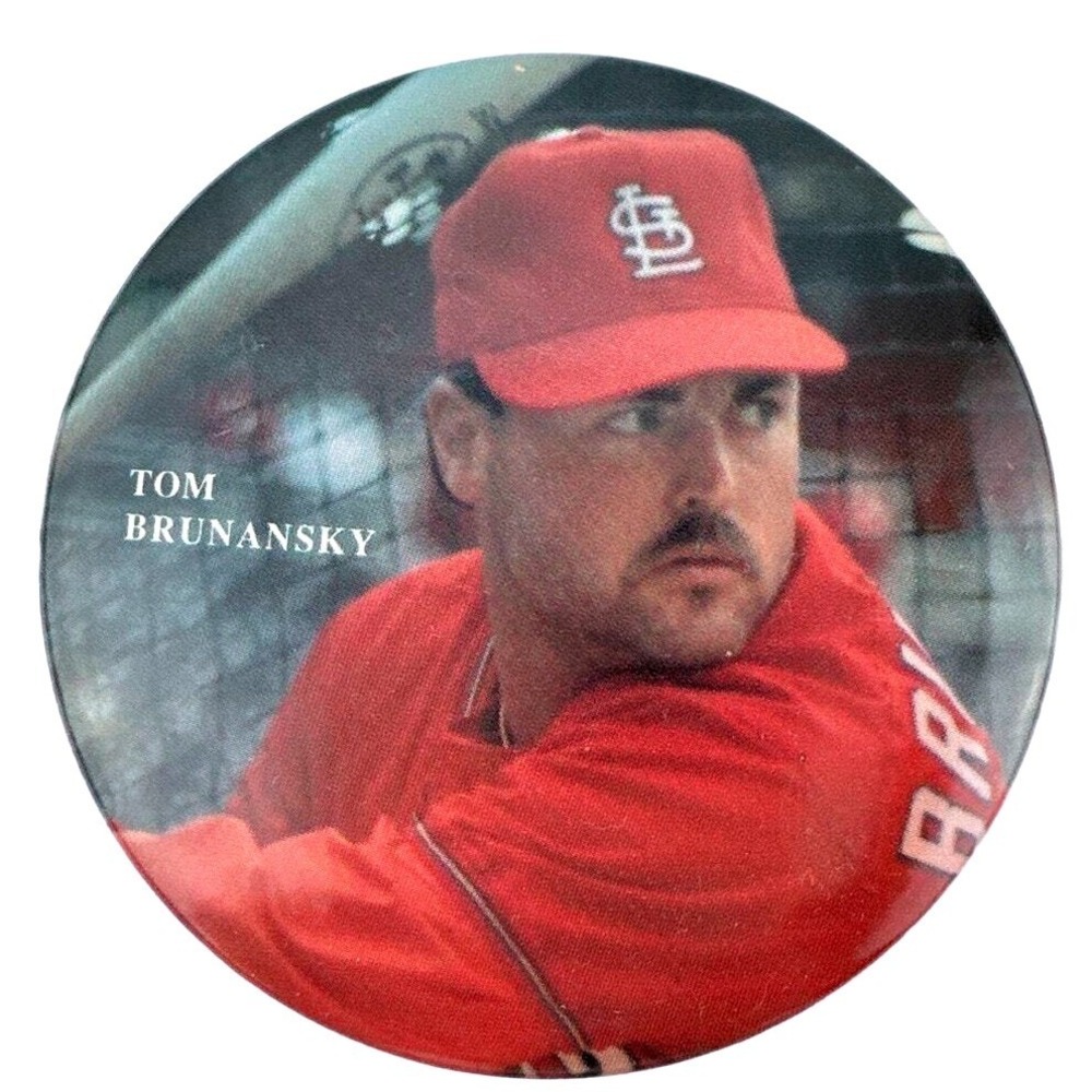 Tom Brunansky St. Louis Cardinals‎ Baseball Button Pin Collectible Memorabilia